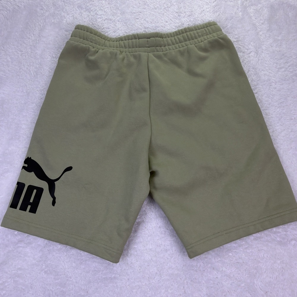 Puma Mens Medium Heavyweight Sage Green Shorts 9.5in‎ Inseam Pockets Drawstring - Picture 3 of 4